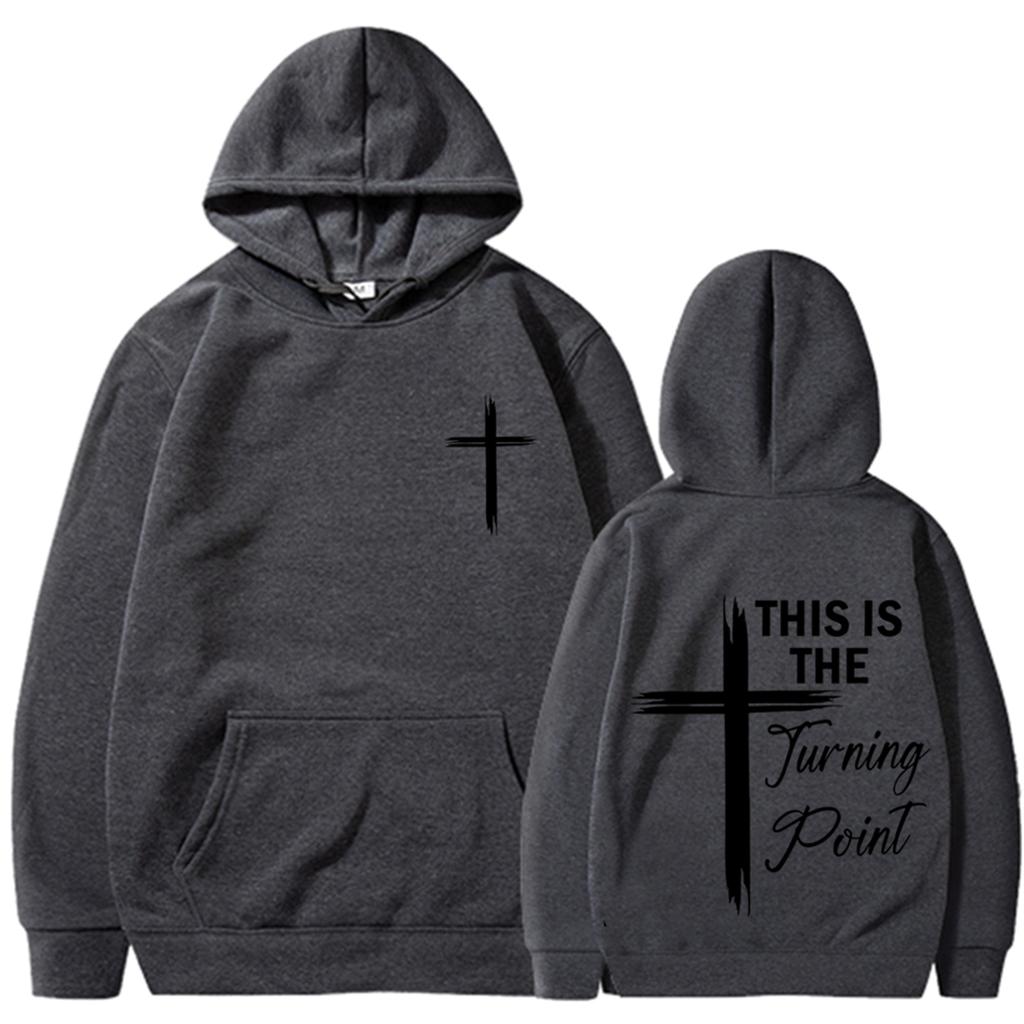 Unisex Fashion Casual Long Sleeved Round Neck Loose Plush Pullover With Rope Hoodie