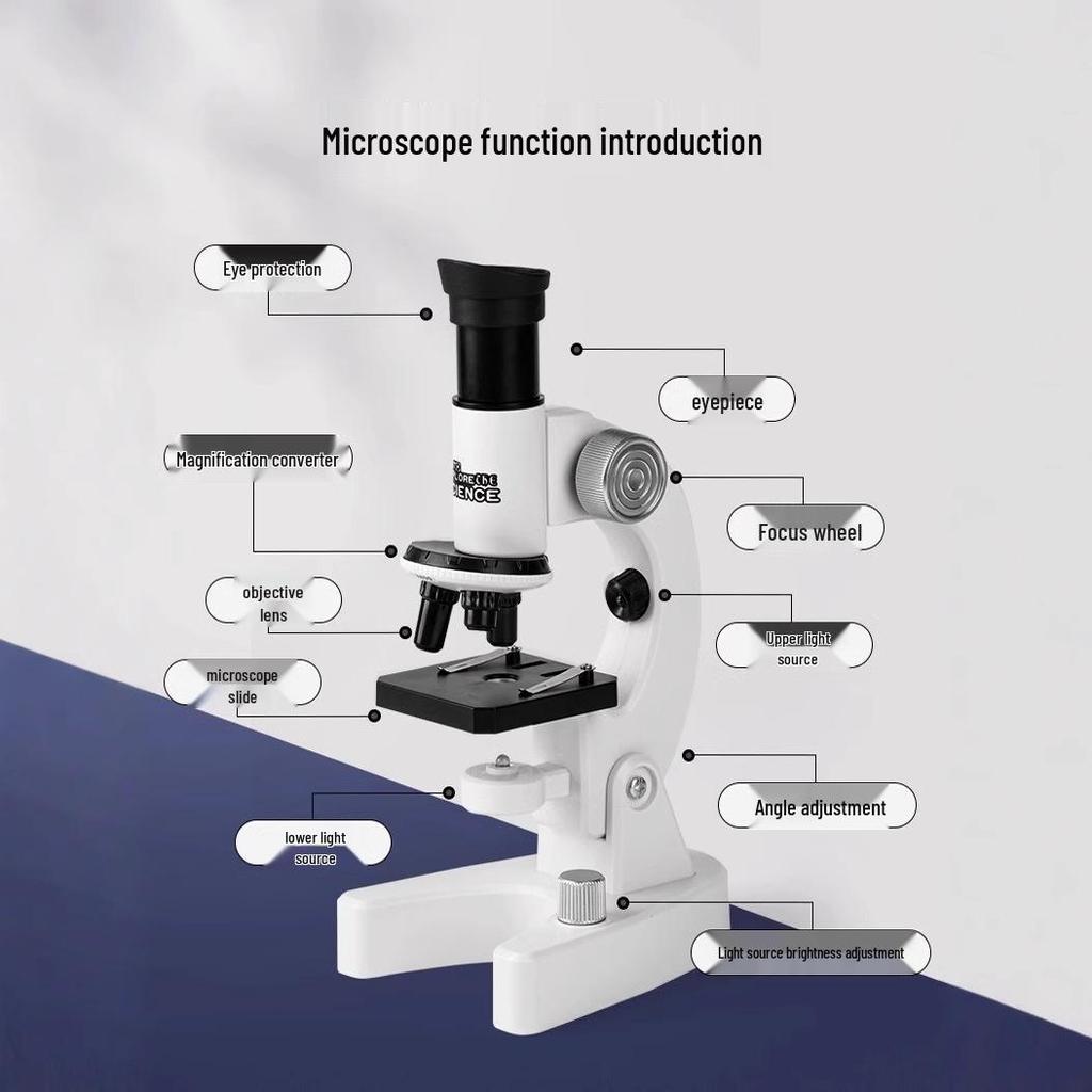 Hochauflösendes biologisches Mikroskop für Kinder im Alter von 6-12 Jahren: Ideal für den Unterricht über Zellen, Bakterien und Mikroorganismen in Grund- und Mittelschulen