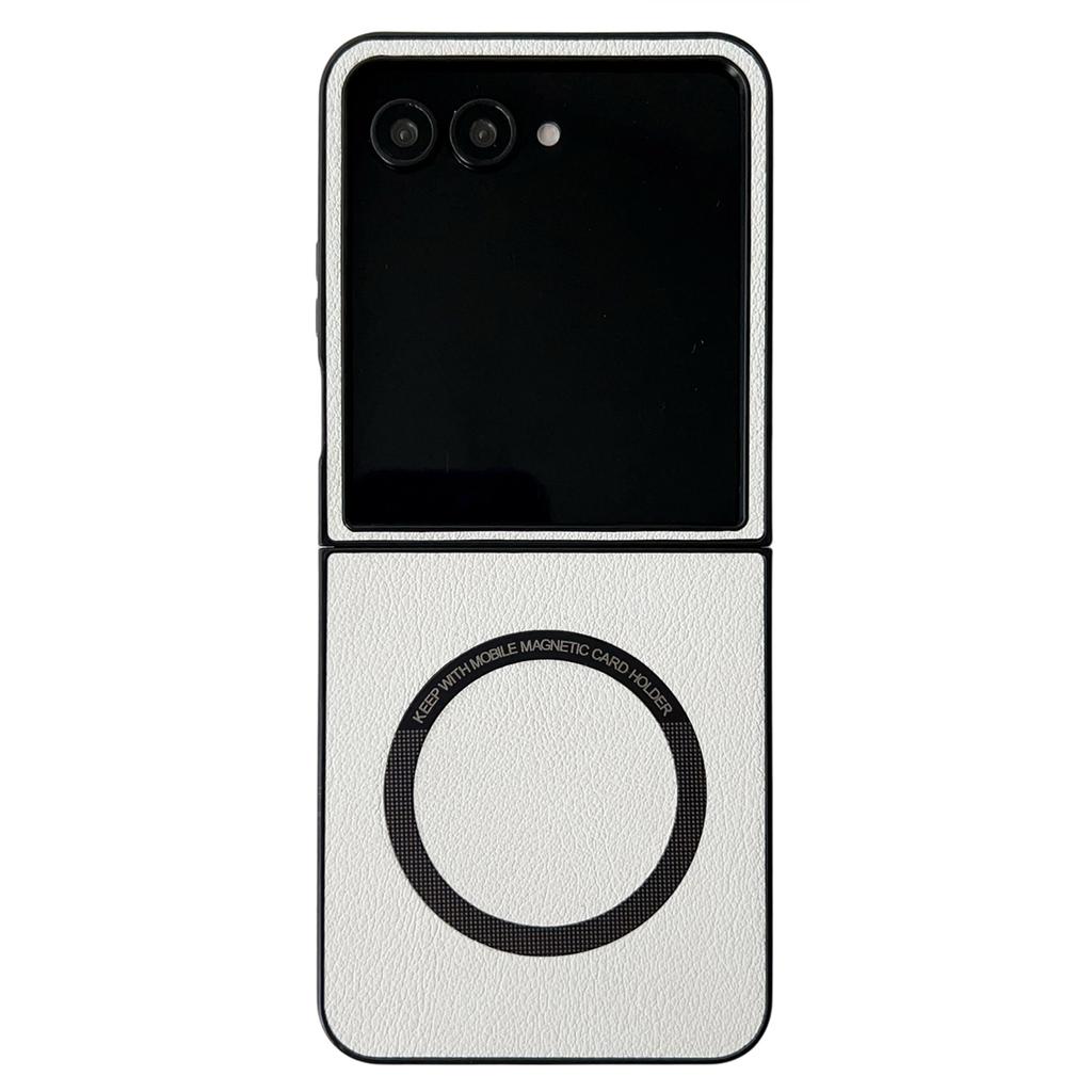 For Motorola Razr 60 Ultra 5G Case Anti-Drop PU Leather+PC Cover Compatible with MagSafe