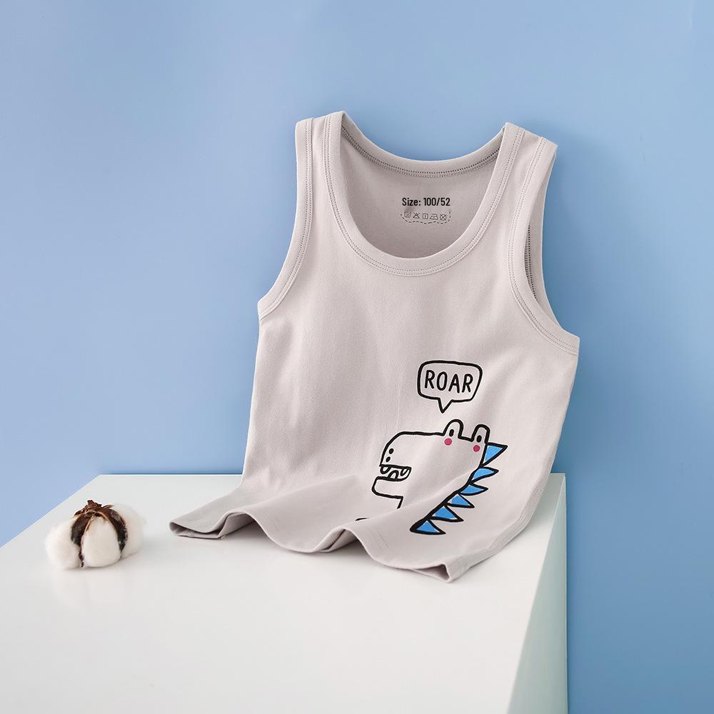 Summer Kids' Cotton Spaghetti Strap Vest - Colorful Base Layer for Boys and Girls