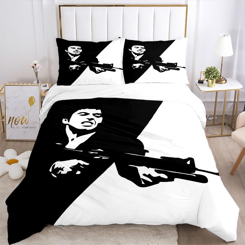 3pcs Scarface Comforter Set - Four Seasons Home High,Machine Washable Bedspread with Pillowcases (No Filling) Yy250909051