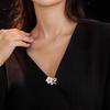Cute Chinese-style Imitation Shell Flower Brooch, Elegant Plum Blossom Small Pin, Niche Design Sense