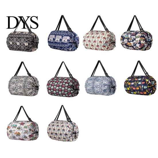 Quick Dry Grocery Bag Foldable Shopping Reusable Storage Tote Portable Molded One-piece Oxford Cloth Shoulder for Sports Travel Picnic Compact