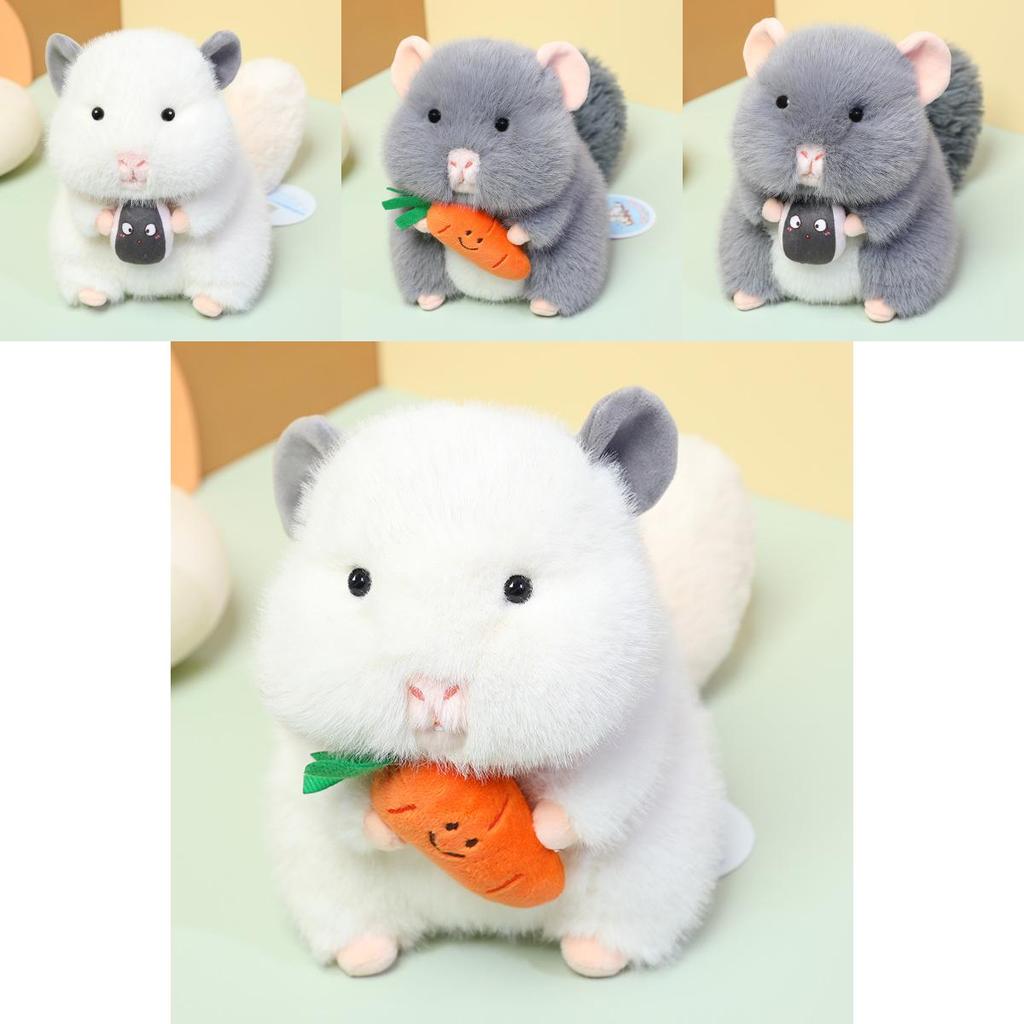 Plush Hamster Toy Cute Animal Stuffed Animal Pillow Gift For Kids And Girls