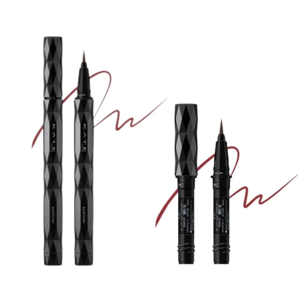Kate Sharp Brush Liner + Refill BR-5 Burgundy Brown SET