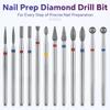 10PCS Diamond Nail Drill Bit Set Electric Milling Cutters For Manicure Rotary Burr Cuticle Clean Manicure Drill Accessories