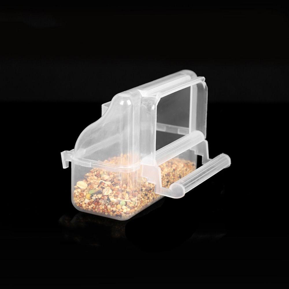 Plastic Bird Food Box Anti-splash Parrot Hanging Food Dish  for Pigeons Parrots Canaries