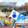 3inch/4inch Boat Trailer Roller Bow Stop with 1/2" Shaft Bow Stop for Boat Trailers Blue Bow Roller.