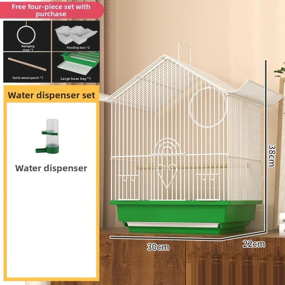 Removable Tray Bird Cage Set Lightweight Durable Parrot Cage with Accessories Metal Breeding Bird Cages For Indoor Outdoor