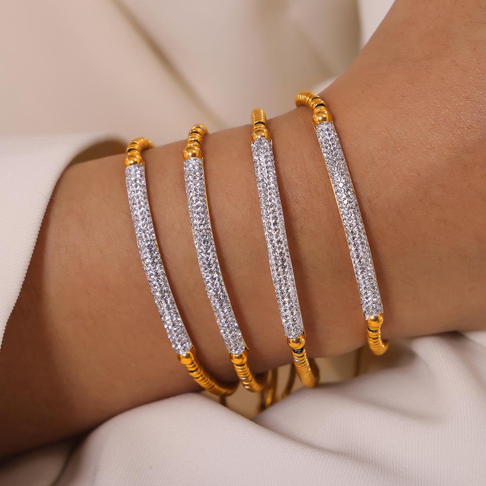 Elegant Women's Titanium Steel Adjustable Abacus Bead Bracelet – Gold-Plated and Non-Fading