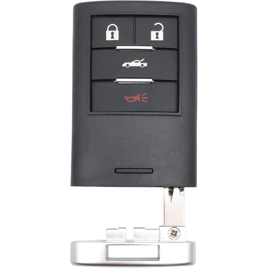 4-Tasten Ersatzschlüsselanhänger Hülle passend für Cadillac XLR für Chevy Corvette C6 Keyless Entry Schlüsselanhänger Schale (M3N5WY7777A)
