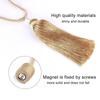 BEL AVENIR 1Pc Curtain Tieback Tassels Hanging Ball Gold Home Decor Tieback Magnet Buckle Rope Holdback Curtain Accessories