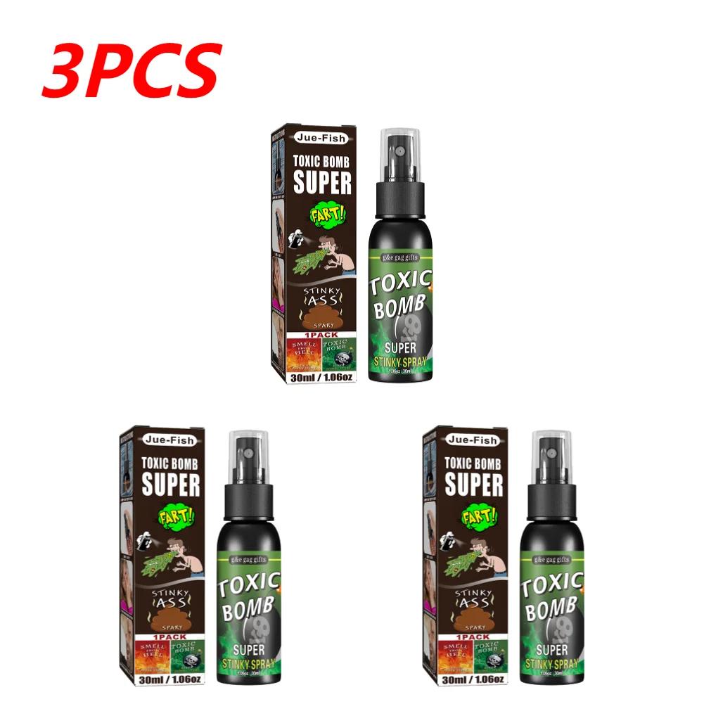 1/2/3PCS Fart Gag Spray Can Stink Bomb Ass-Smelly Stinky Gas Gag Prank Novelties Toys Halloween Party Supplies for Kids Adults