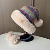 Northeast Plush Cute Ear Protection Hat Children's Autumn and Winter Warm Knitted Wool Headgear Retro Face Little Lei Feng Hat
