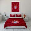 "Red Stripe FC Bayern Bedding" Bedding Duvet Cover Set Duvet Cover Pillowcases  (1 * Duvet Cover 2 * Pillowcases, Without Duvet Insert)