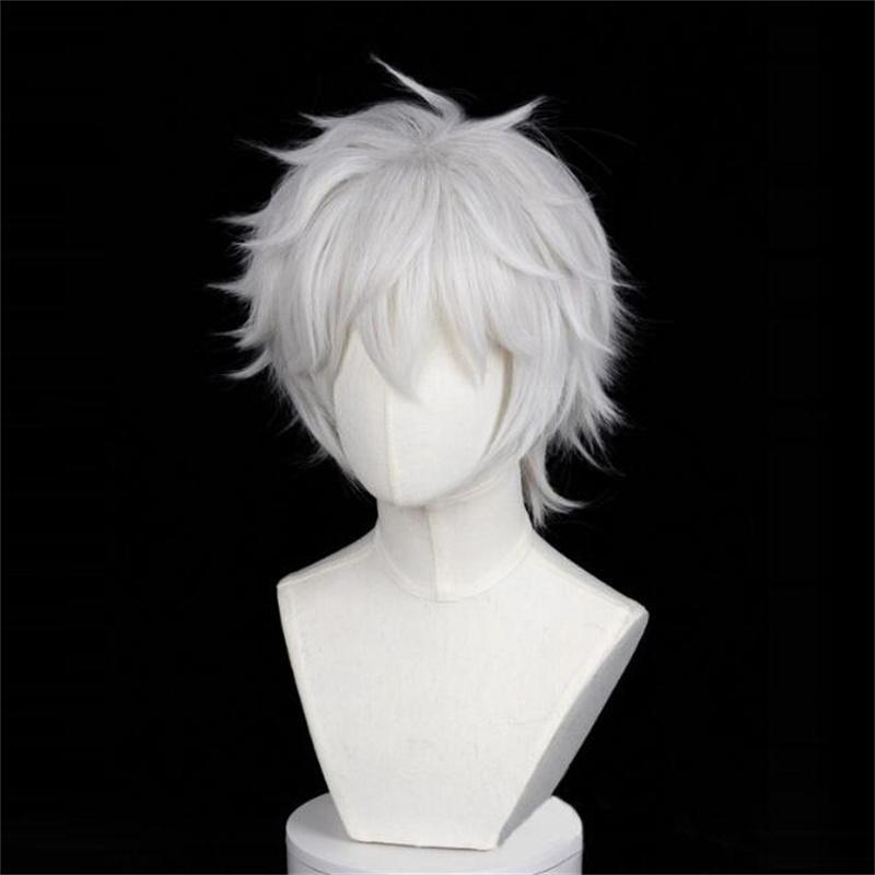 Lu Guang Cosplay Perücke Anime Cheng Xiaoshi Kurzes Weiß/Schwarz Hitzebeständiges Kunsthaar Halloween Party Perücken + Perückenkappe