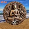 Metal Wall Art Buddha Statue Musical Lotus Zen Home Decor