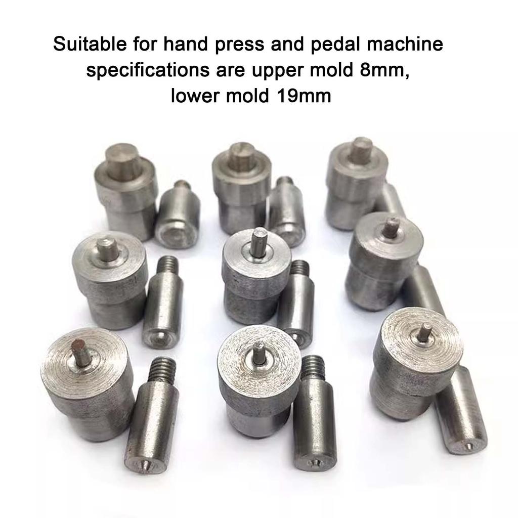 1.5~12mm Eyelet Button Hand Pressing Mold, DIY Eyelet Button Manual Installation Dies