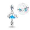 Popular Hot Charm Bead Components Compatible With Pendant Bead Component Copper Metal Authentic Original Bracelets Luminous Firefly Blue Turtle