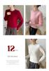 Elegant Style Cashmere Women's Round Neck Pullover Sweater with Diagonal Buttons - Warm, Skin-Friendly, Long Sleeve Autumn/Winter Top