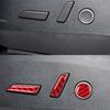 Red Carbon Fiber Seat Adjustment Switch Button Cover For Tesla Model 3 Y 17-22