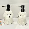 No-Leak Lotion Pump Bichon Frise Ceramic Soap Dispenser Hand Sanitizer Bottle  Children/Kids