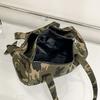 Borsa a Spalla Grande alla Moda Sotto Braccio Stella Stampa Leopardo Ragazza Audace Y2K Borsa a Singola Spalla Nylon Morbido Borsa a Mano da Donna