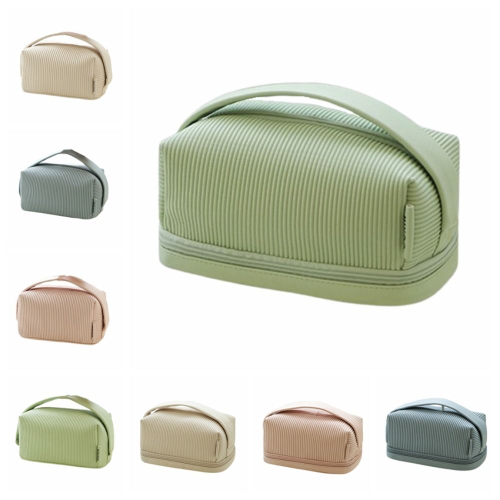 PU Leather Toiletry Storage Case Large Capacity Bathroom Storage Bag  Travel Accessories