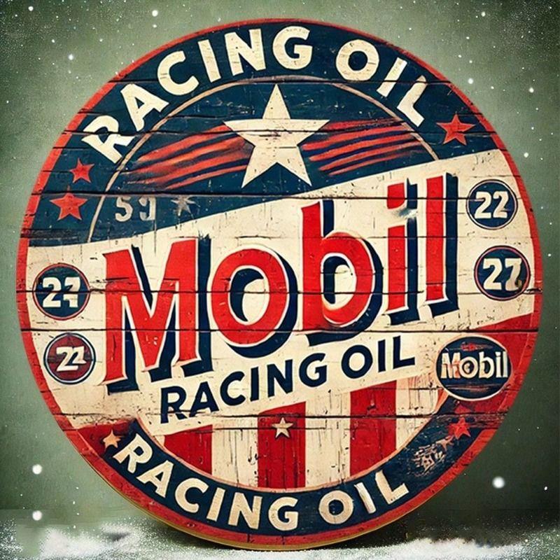 Retro Round Metal Panel for Living Room Bedroom Garage