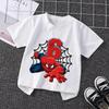 Summer 2026 Kid 2 3 4 5 6 7 8 Spiderman Girl Birthday Short Sleeve Shirt SpiderMan Boy Personalize Name Birthday Clothes