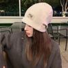 Women's Korean-Style Warm Beanie with Ear Protection - Autumn/Winter Letter Label Design