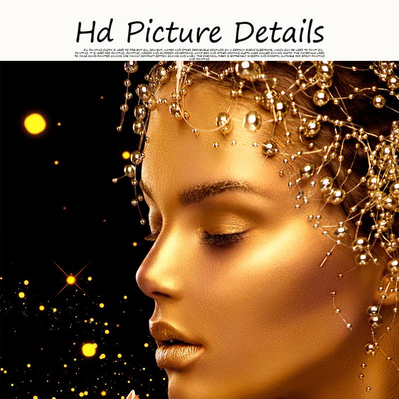 Mulher negra e dourada, sexy, nua, arte africana, pintura a óleo sobre tela, quadros, pôsteres e impressões, arte de parede, imagem para sala de estar