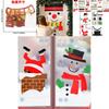Delightful Christmas Nonwoven Fabric Door Decorations Featuring Cute Santa And Snowman