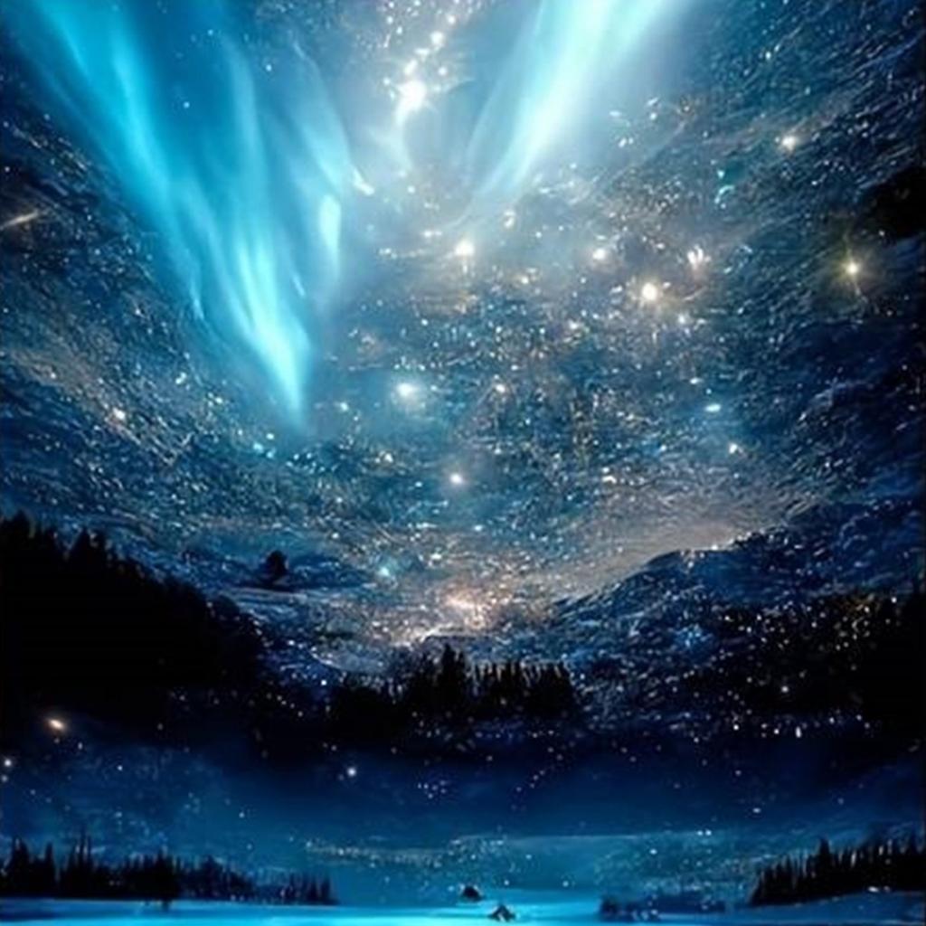 Source Factory Beautiful Night Sky Starry Sky 5D Full Diamond Painting Round Diamond Square Diamond Handmade Diy Ornament