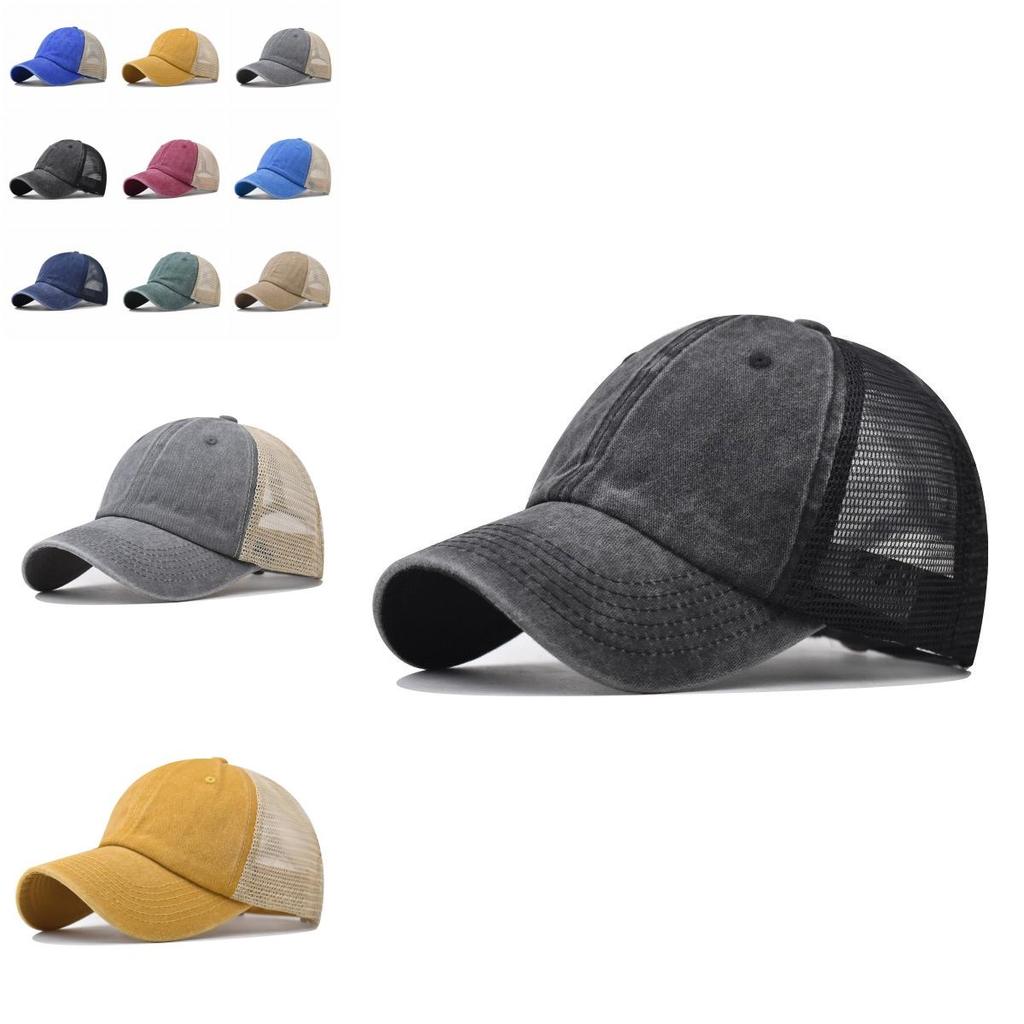 Oversized Washed Retro Cotton Baseball Cap Men Women Outdoor Breathable Sun Hat