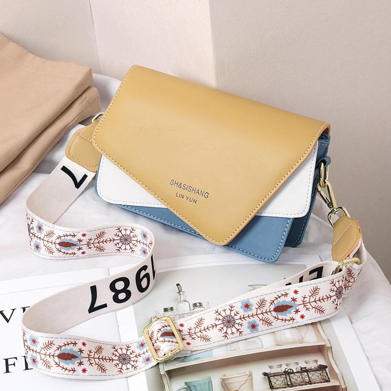 Valentine's Day women's bag sweet small square bag simple fashion color matching shoulder bag messenger bag wholesale versatile light luxury