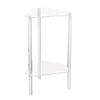 Contemporary Acrylic Desk Unique Multifaceted Corner Table Versatile and Space Saving Furniture for Small Apartments