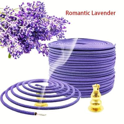 40pz Bastoncini d'Incenso Profumati, Forma a Spirale, Limone, Rosa, Gelsomino, Lavanda, Arancia, Tempo di Combustione 3-4 Ore, Fragranza Delicata