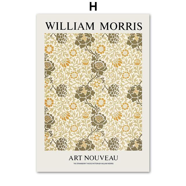William Morris Colorful Abstract Flowers Wall Art Canvas Painting Nordic Posters And Prints Wall Pictures For Living Room Decor
