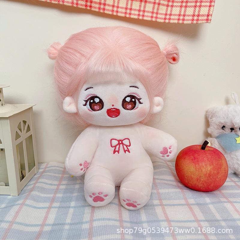 Kawaii IDol Doll 20cm Anime Plush Star Dolls Stuffed Customization Figure Toys Cotton Baby Plushies Toys Kids Collection Gifts