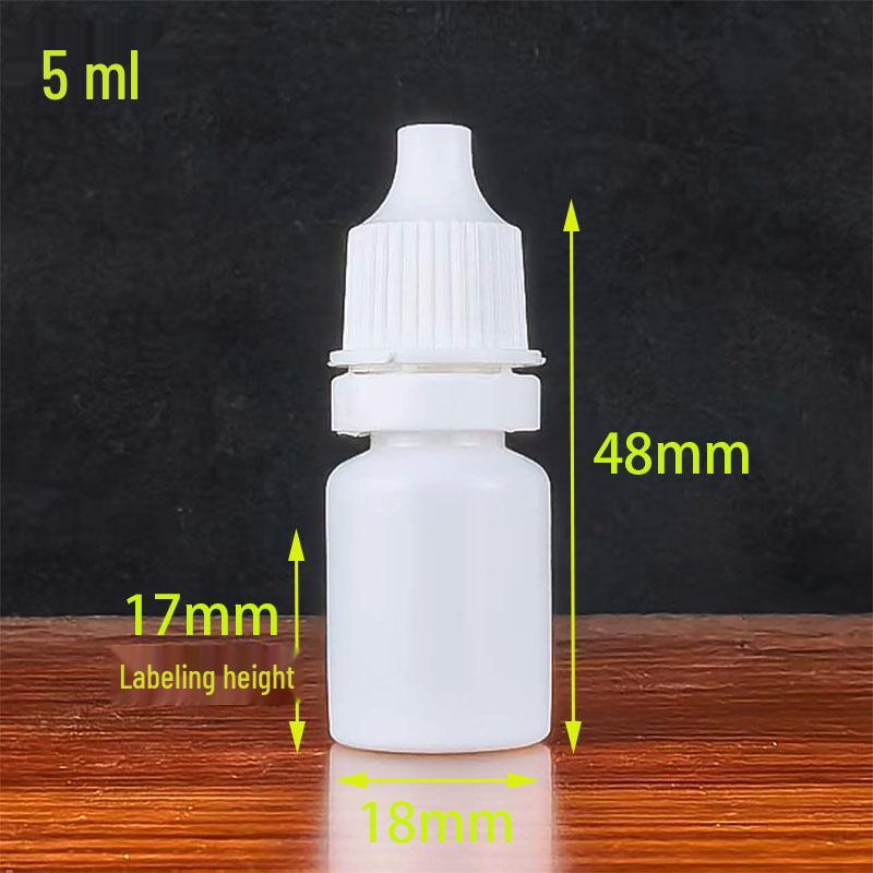 Translucent HDPE Squeeze Bottles: 10ml, 30ml, 50ml, 100ml - Ideal for Liquid Dispensing and Eye Drops.