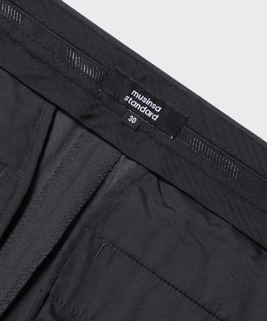 MUSINSA STANDARD Three-Puck Semi-Balloon Slacks [Gray]
