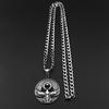 Vintage Nordic Viking Runes Odin Eagle Pendant Necklace for Men Stainless Steel Silver Color Norse Mythology Jewelry Gift