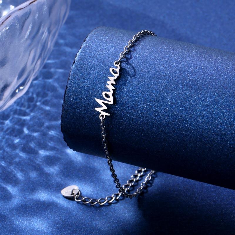Mama Letter Pendant Necklace For Women Mom Mother's Day Clavicle Chain Choker Stainless Steel Jewelry Minimal Gift