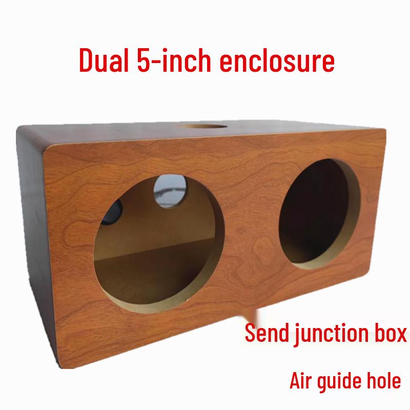 Dual 5-inch Wooden Car Audio Speaker Cabinet Subwoofer Box