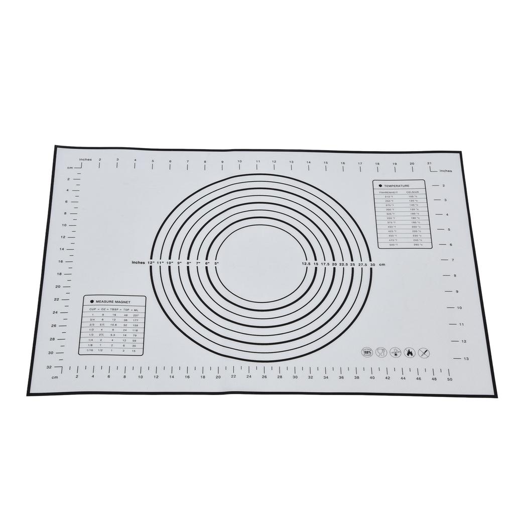Silicone Dough Rolling Mat Fiberglass Kneading Mat 24 X 16 Inch Large Thickened Oven Baking Mat