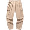 Anta Casual Simple Solid Color Tapered Loose Knit Sports Pants Men Bottoms Light-Beige 152528306-1