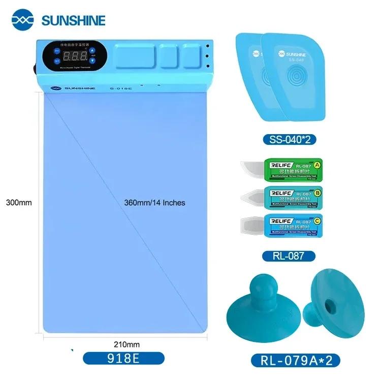 SUNSHINE S-918E LCD Dismantling Treasure Electric Heating Mat Screen Separator Removal Machine For Mobile Phones Pad Repair tool