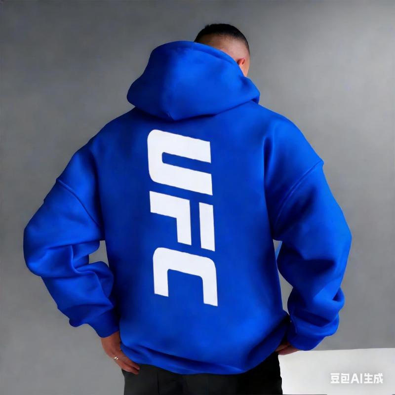 Men Hoodie Fitness Training Sweatshirt Loose Fit Comfortable Sportswear for Daily Boxing Fighting Gym