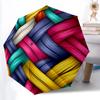 1 Stück bunter Webmuster-Faltregenschirm | Elegantes Design, Modisches Accessoire, Langlebige Konstruktion, Stabile Speichen yy251107072